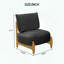 Chaise de loisir Teddy, structure en bois d'hévéa massif et coussin moelleux-426945705-426945706