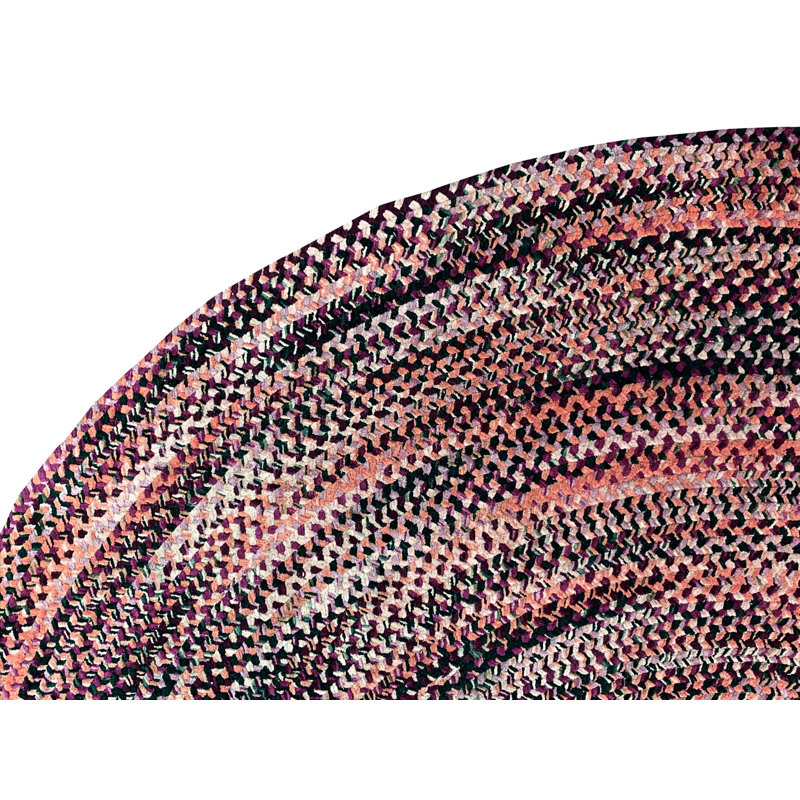 Tapis rouge / beige Emerson, Ovale 5 pi x 7 pi