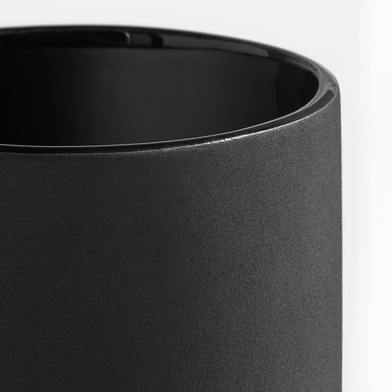 Vase de table Flange, Noir, H 9 po x l 7 po x P 7 po