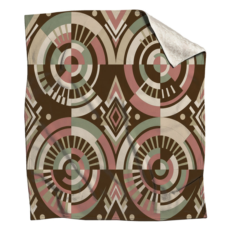 Circular Geometric Pattern Blankets, 50in W x 60in H