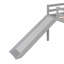 Lit mezzanine simple avec glissade, conception multifonctionnelle, gris