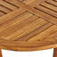 Ensemble repas d'extérieur en bois 3 pièces KD avec coussins Hermosa