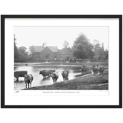 Brampton, Pond And Schools 1907 by Francis Frith - Single Picture Frame Print