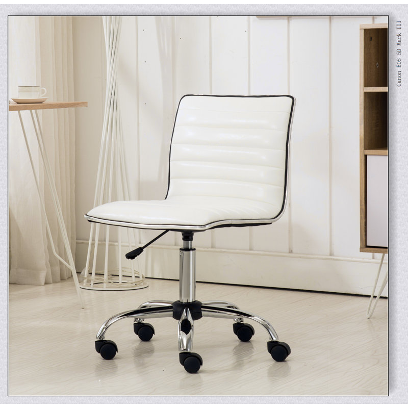 Chaise de bureau Fremo Chromel, Blanc