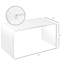 Table basse rectangulaire en acrylique 32 mm de long à chute d'eau de 32 mm de long et transparente