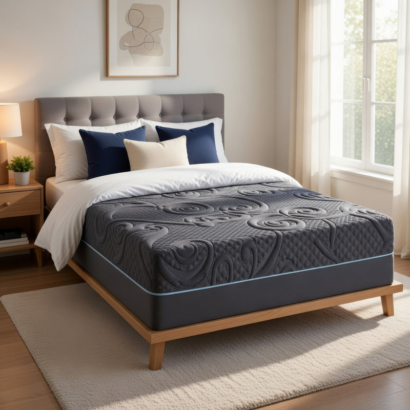Matelas Kae pour lit simple TG, mousse viscoélastique imprégnée de gel hybride, moyen 11 po, Simple extra long