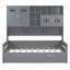 Lit de jour simple en bois avec 2 tiroirs, armoire et tablette tout-en-un, gris-534752491