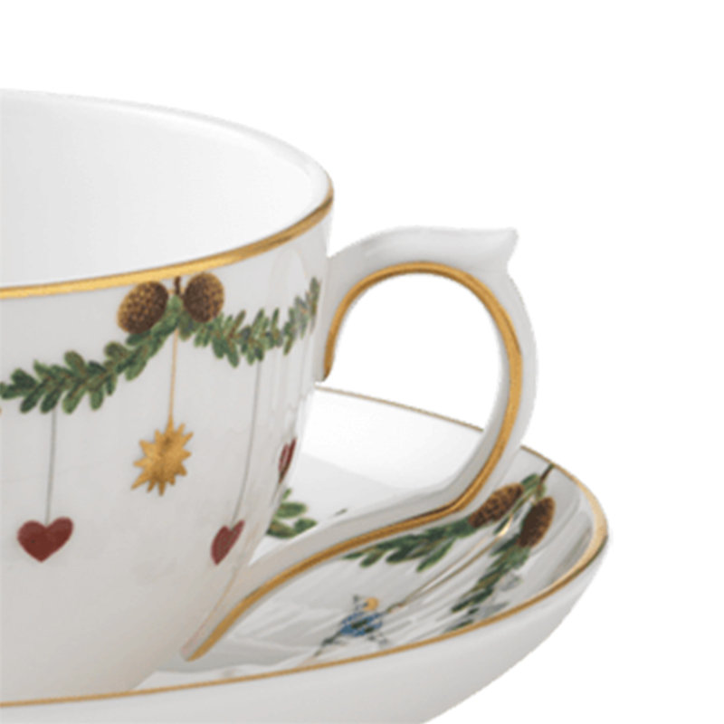 Royal Copenhagen Star Fluted Christmas Bone China Teacup