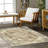 Pastel Lacasa Beige Cream Oriental Vintage Look Cotton Chenille Area Rug-530460054