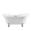 Baignoire de trempage sur pieds 60 "avec drain, pattes et plateau en bambou 60" Streamline-575593997-575594043