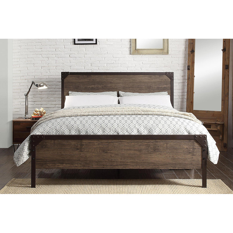 Desbois Metal Bed with Mattress, Double (4'6), 23cm Sprung