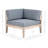 Deloris 27.5" W Acacia Outdoor Corner Chair with Cushions-618719577