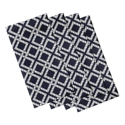 Hancock Polyester Geometric Square Napkin