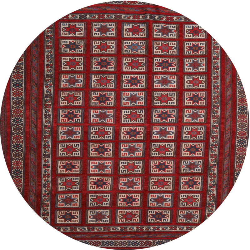 Tapis à aire brune contemporaine, Rond 5 pi