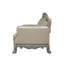 Fauteuil en cuir synthétique - blanc os, modèle, coussin à dossier serré, plancher de 8 po, fauteuil d'une capacité de 220 lb en cuir blanc, motif, profondeur de l'ensemble de 46 po, hauteur de 29 po