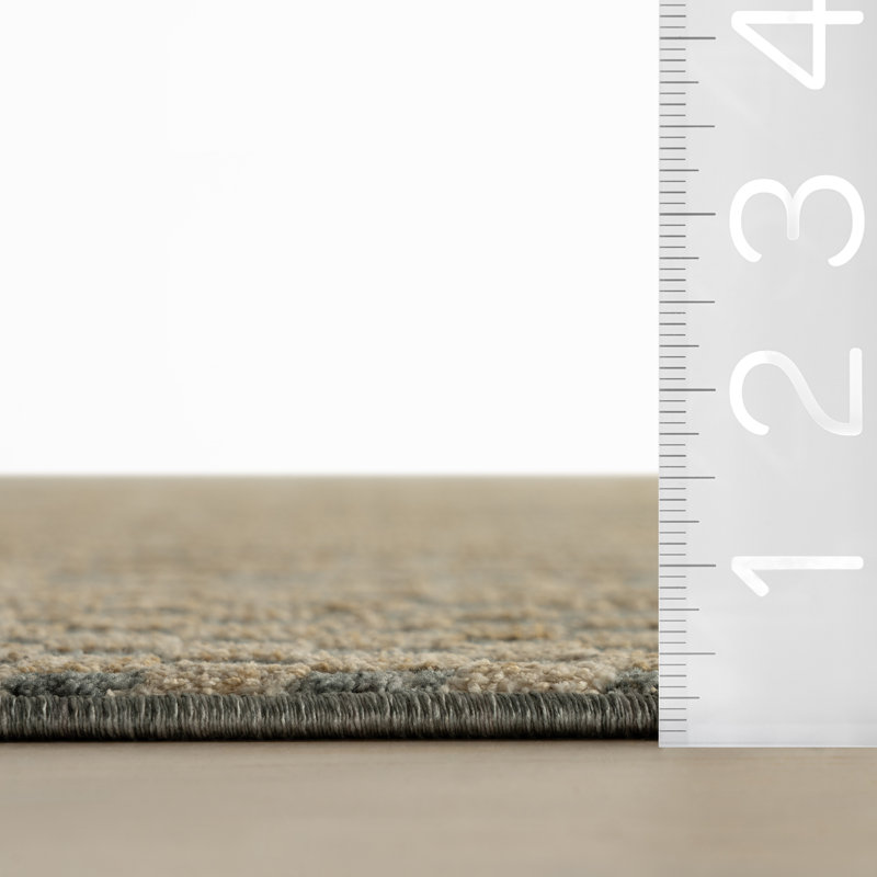  Tapis à carreaux Cassiel, Bleu, Rectangulaire 8 pi x 10 pi