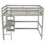 Lit mezzanine avec bureau, tablettes et échelle-1398810902