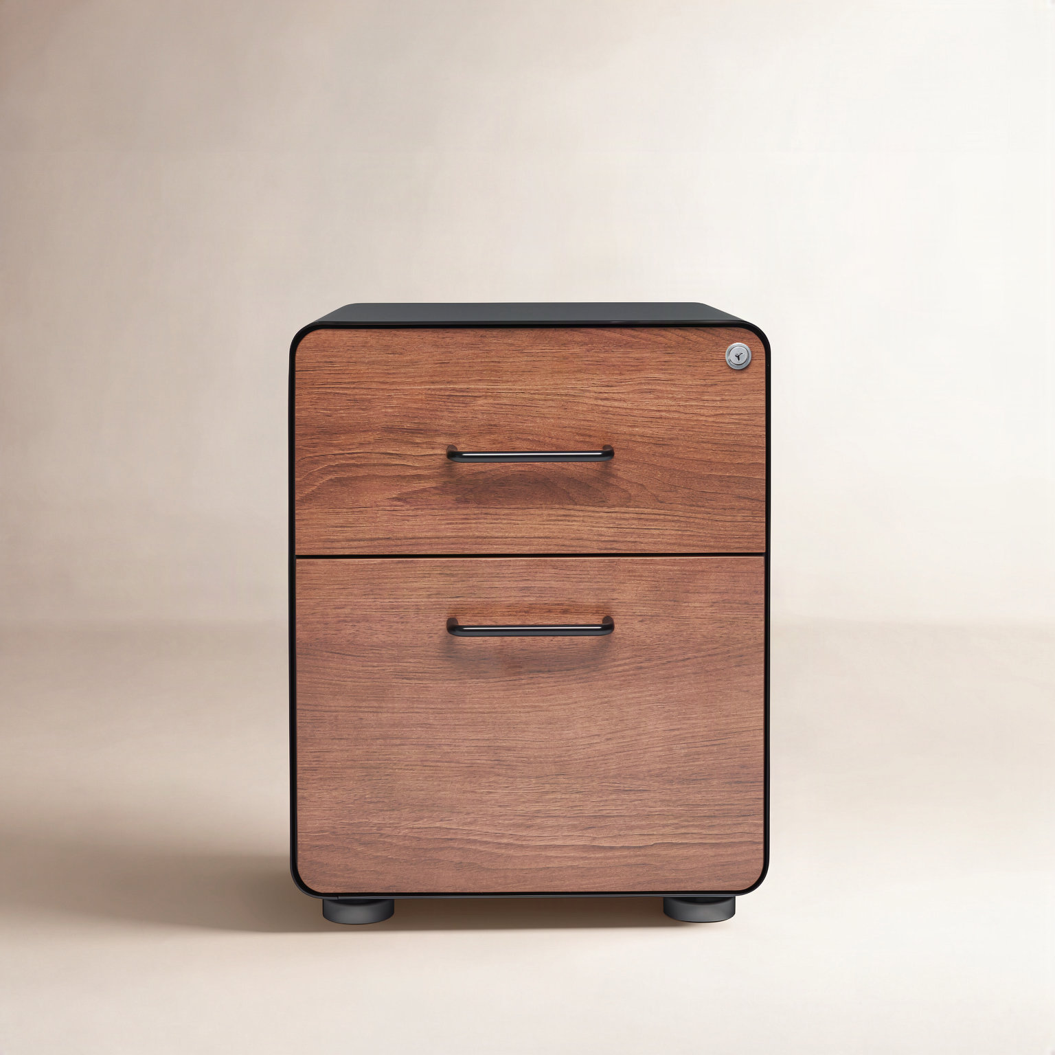 Stow Filing Cabinet, Without Caster, Black Walnut