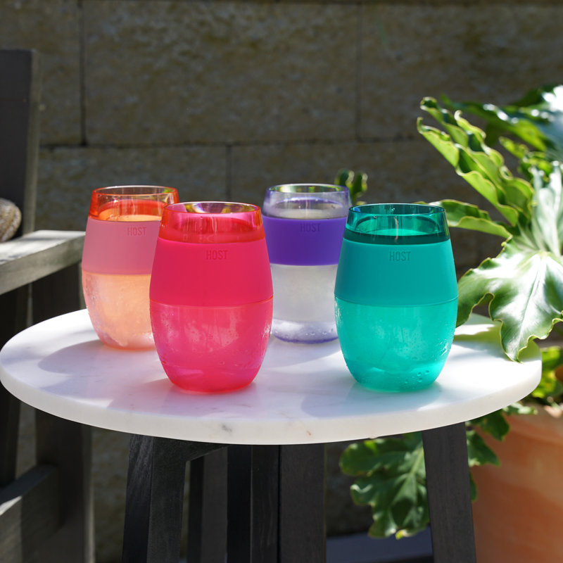 Wine FREEZE Cooling Cups in Translucent Multicolor