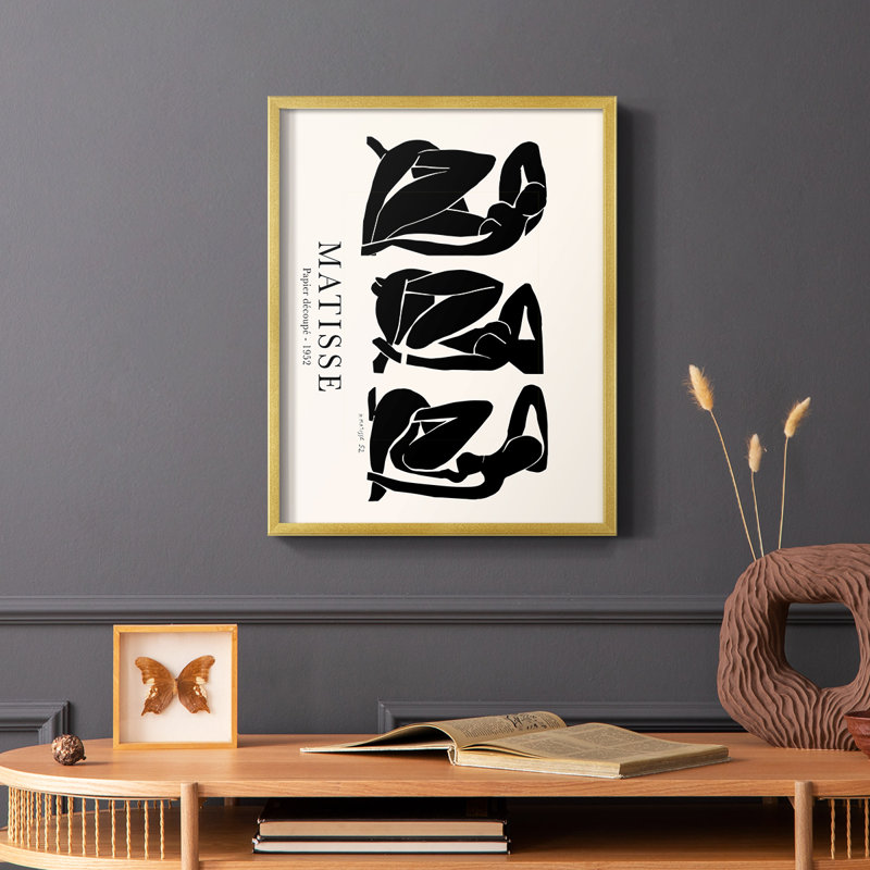 Matisse CCLXIV Framed Print - Solid Wood, 11" H x 14" W, Gold
