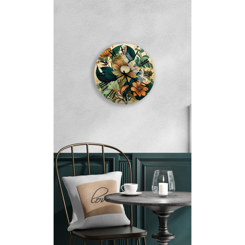 Horloge murale silencieuse Earthy, Noir