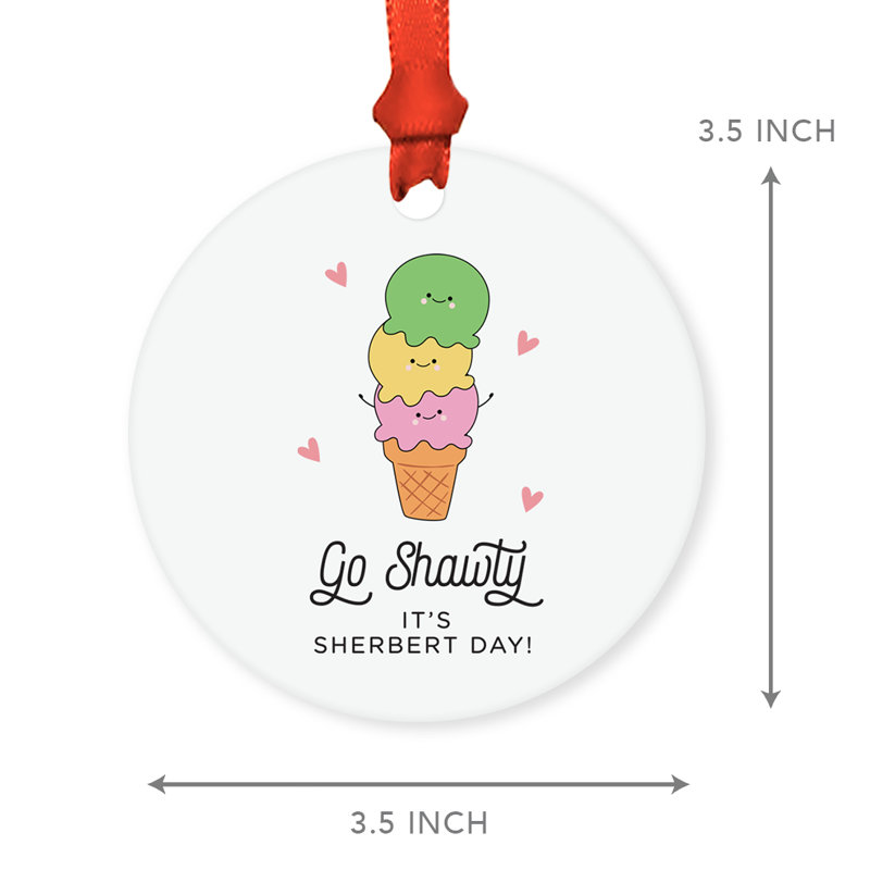 Ornement en forme de boule crème glacée Funny Food pun