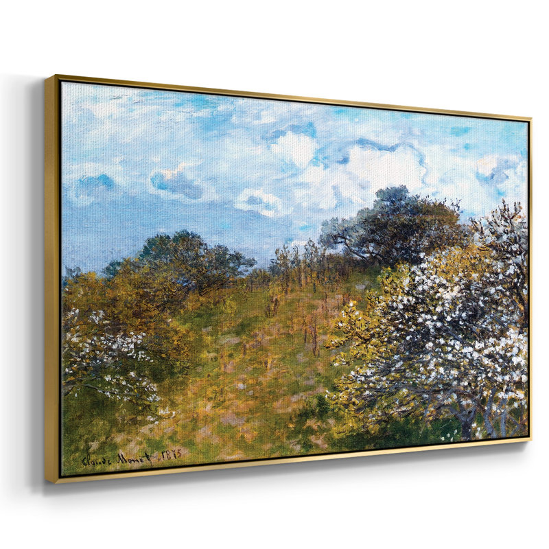 Springtime, 1873, reproduction d'art sur toile, H 27 po x l 41 po x P 2 po, Or