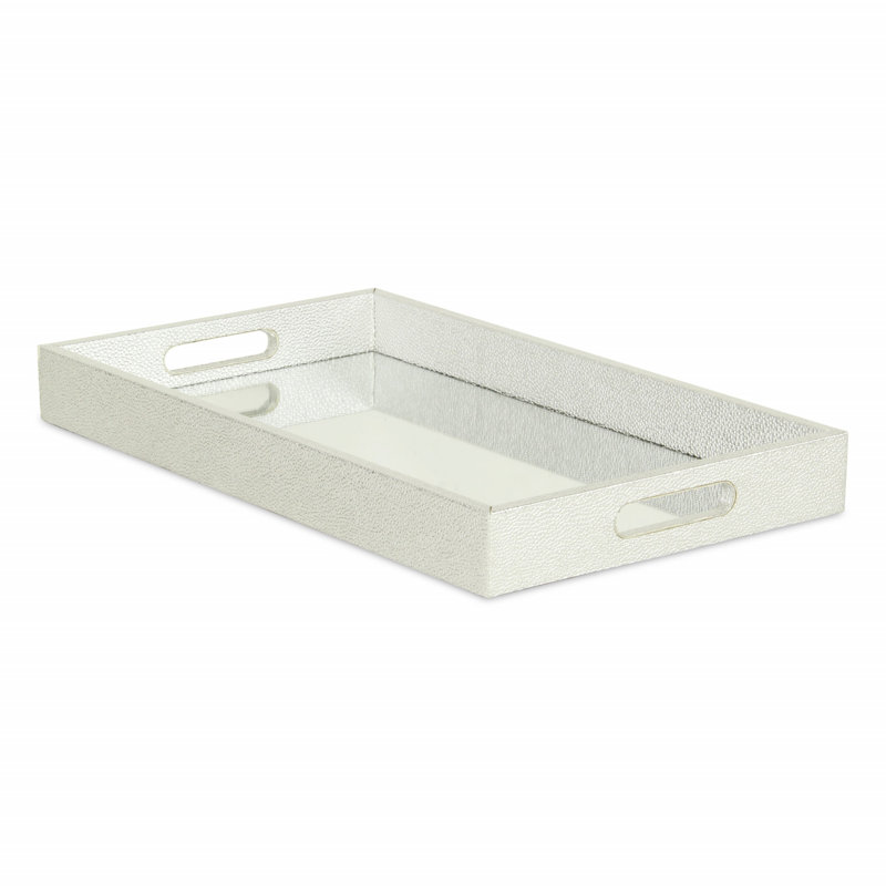 Aimable Tray, Silver, 2" x 15.75" x 9.5"