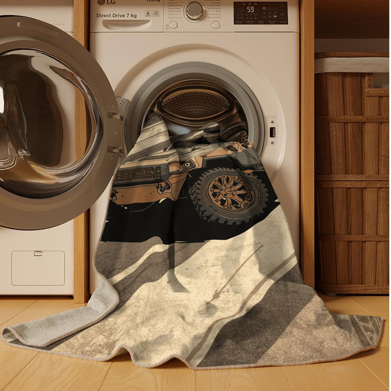 Tapis rustique lavable à la machine Mendon Desert Patrol, 5 x 8