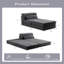 Monoplace et 1 repose-pieds (gris clair)