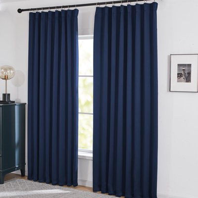  Back Tab Thermal Insulated Blackout Curtains for Bedroom & Living Room, Privacy, Light Blocking, 2 Panels