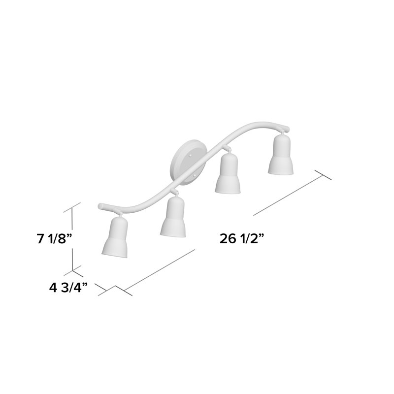 Éclairage pour meuble-lavabo 4 lumières Adira, Étain brossé