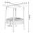 Small Coffee Table,Flower Shaped Desktop Tea Table,Minimalist Display Coffee Table with 2-Tier