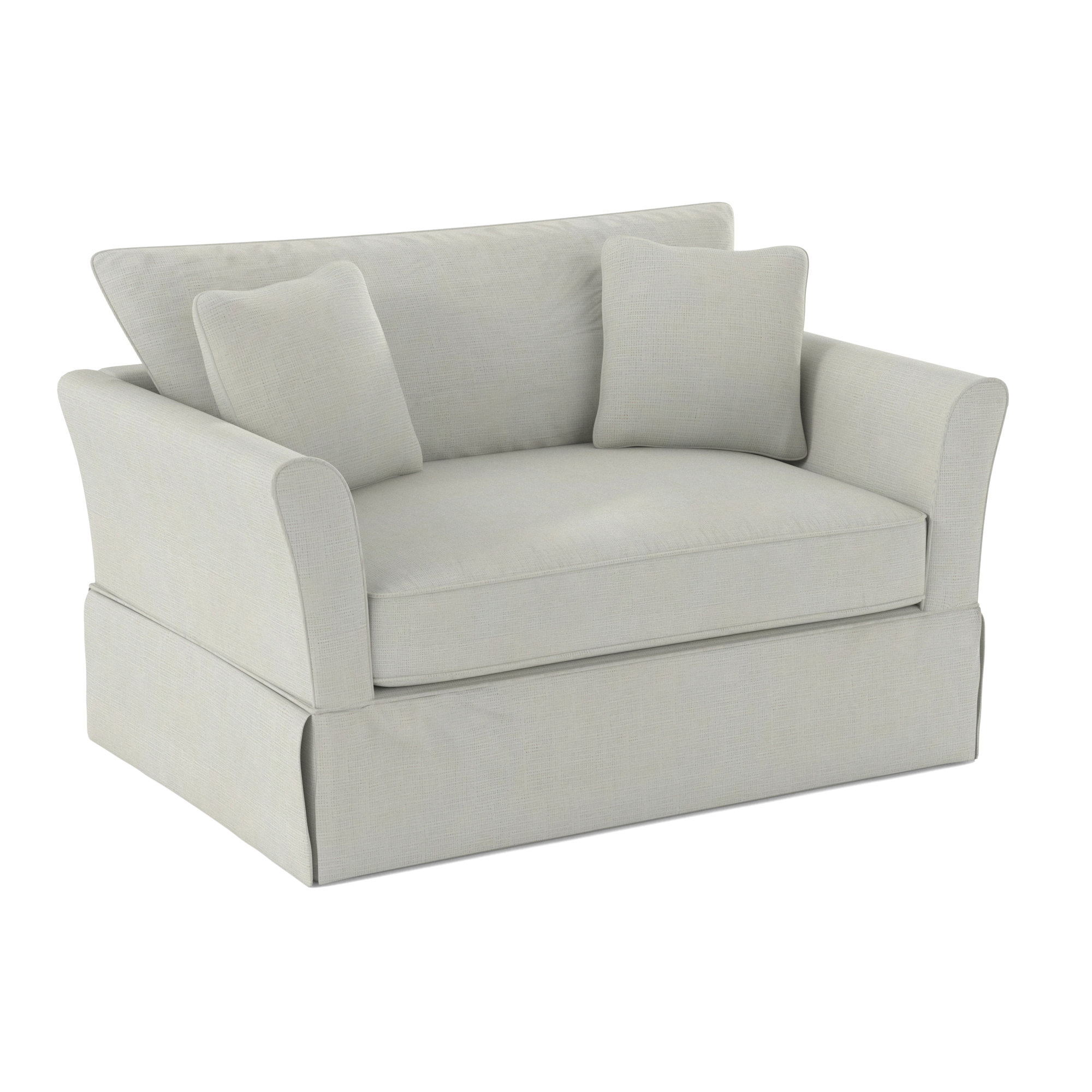 Shelby Upholstered Chair And A Half, Drusky Moonglow Sustain® Basketweave