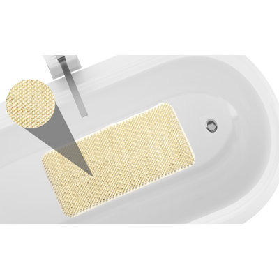 Tapis de douche rectangulaire antidérapant en plastique / vinyle