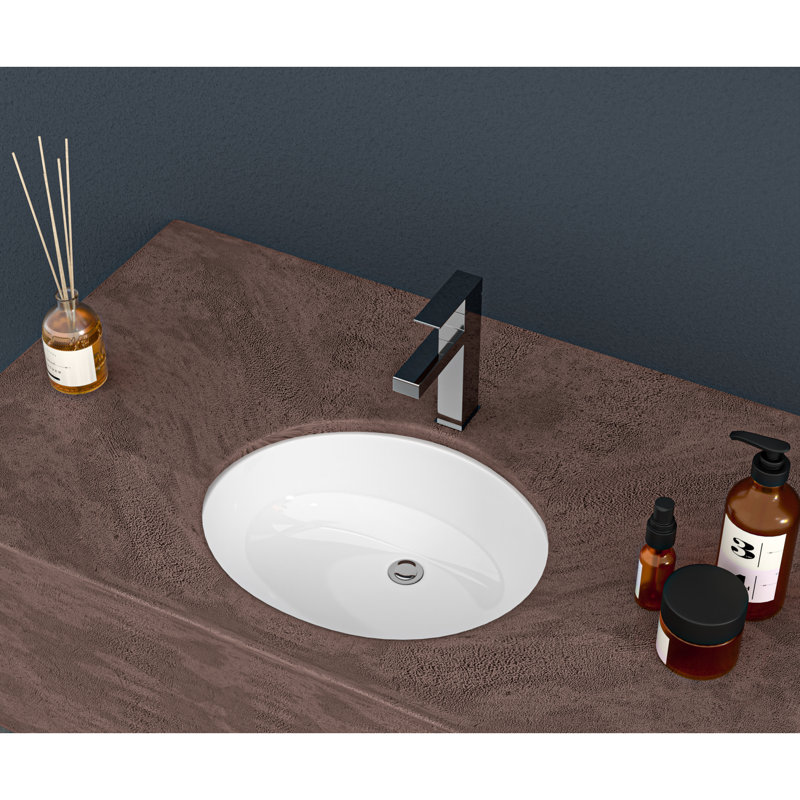 Hokku Designs Manushri 16.5'' Ceramic Circular Bathroom Sink