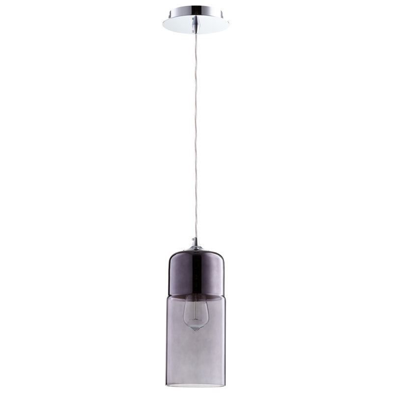 Luminaire suspendu à cylindre simple 1 lumières, Fumée