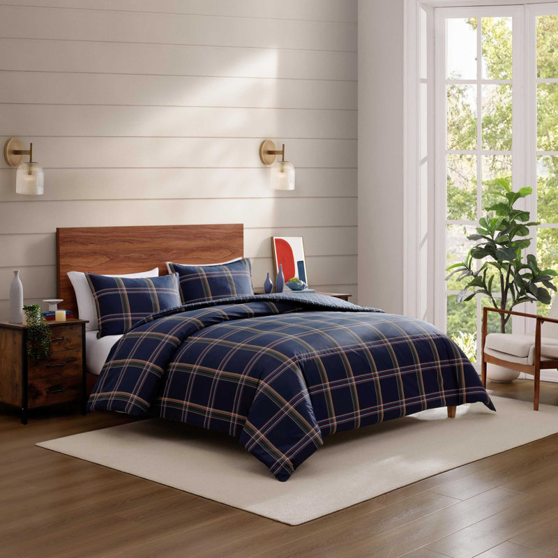 Ensemble de housse de couette Tommy Hilfiger Beacon, Housse de couette pour grand lit et 2 taies décor