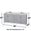 Sheffield 80" Freestanding Double Bathroom Vanity with Marble Top with 70" Mirror-713011559