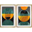 Géométrique, forme de lignes géométriques, marbre, cercles verts, formes abstraites, illustrations, chic moderne, paysage, néon-100707180-100707179
