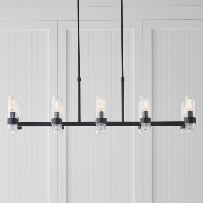 Geneva 10 - Light Chandelier, Aged Iron