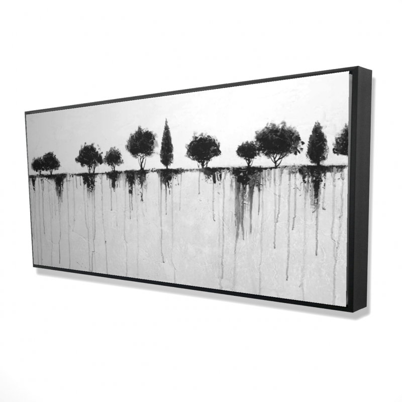 Abstract Black Trees Print On Canvas