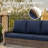 Outdoor Wicker Rattan Patio Sofa with Cushions and Ottomans-115358055