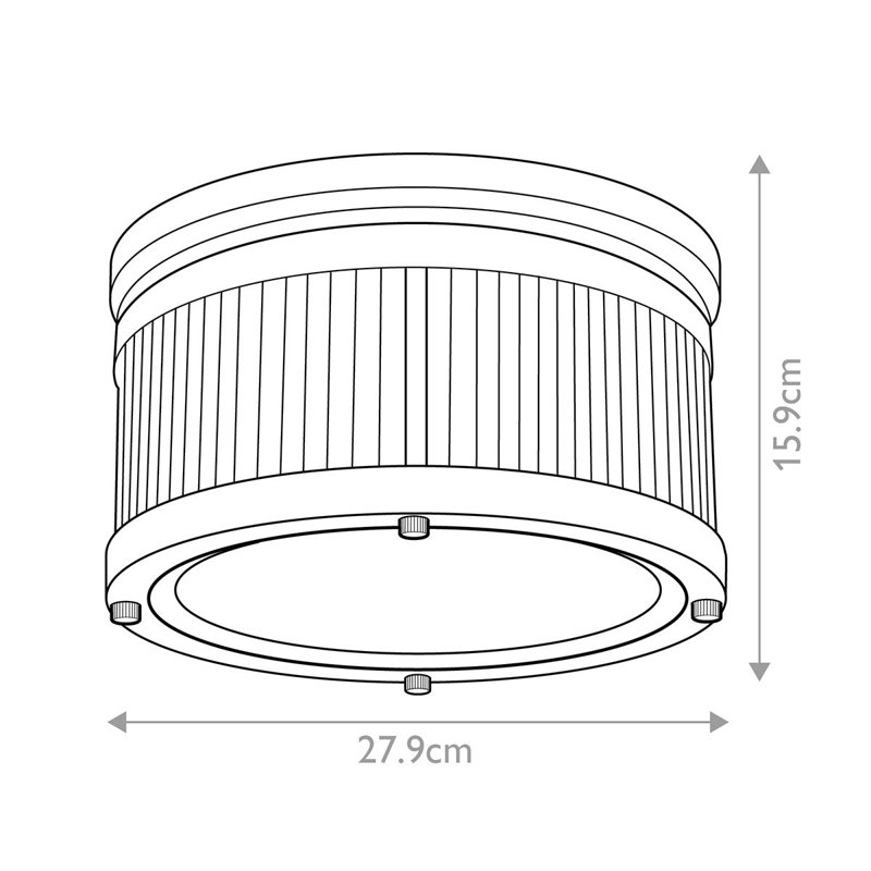 Bedfordshire Glass Flush Mount