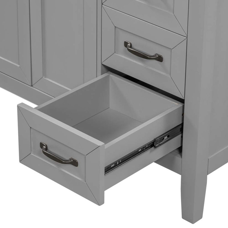 35.98'' Bathroom Vanity with Sink, Gray
