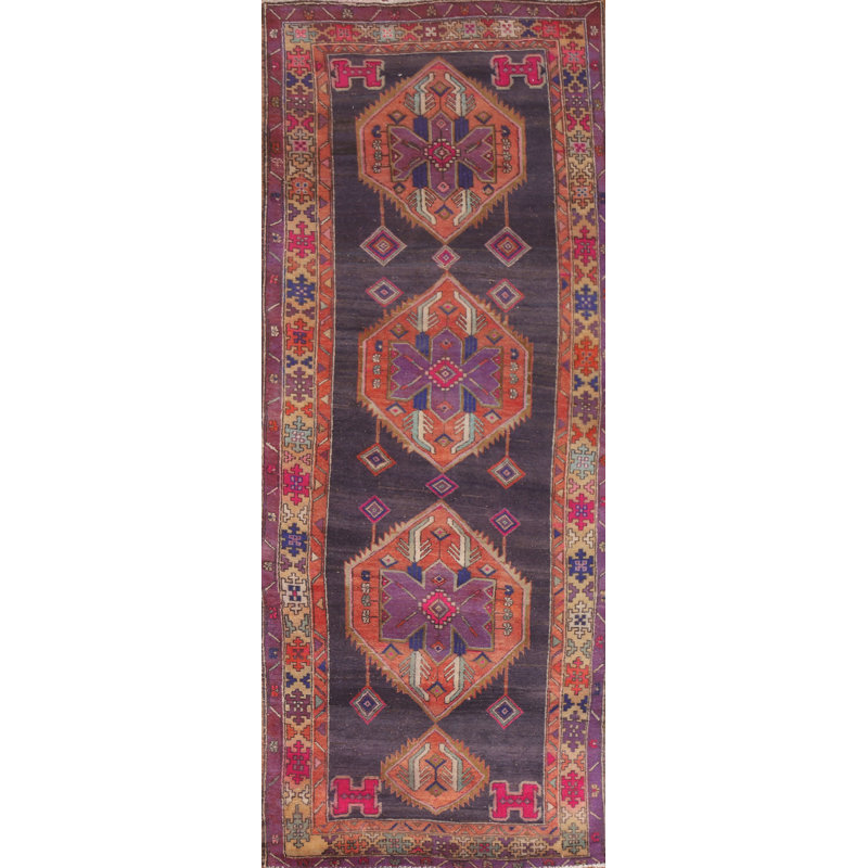 Tapis de couloir géométrique traditionnel 4x11