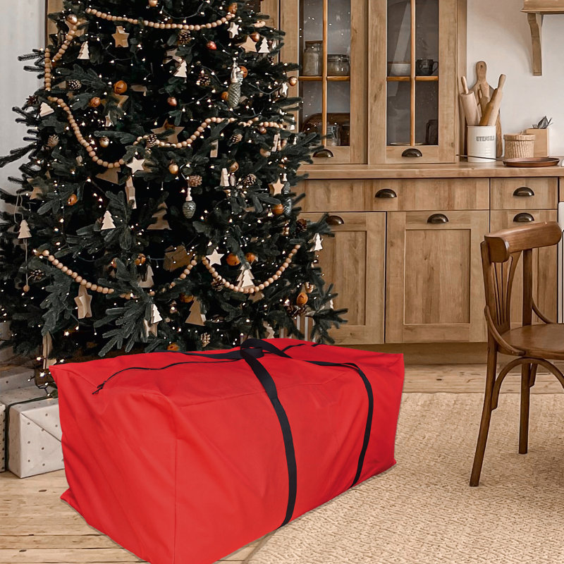 Grand sac de rangement rouge pour Noël