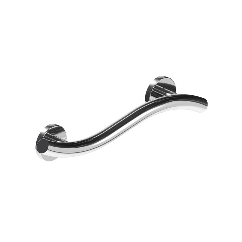 WAVE 18 in. x 1.25 in. Grab Bar, ADA Compliant for Bath and Shower Safety (500 lb. Capacity) in Polished Chrome, 18