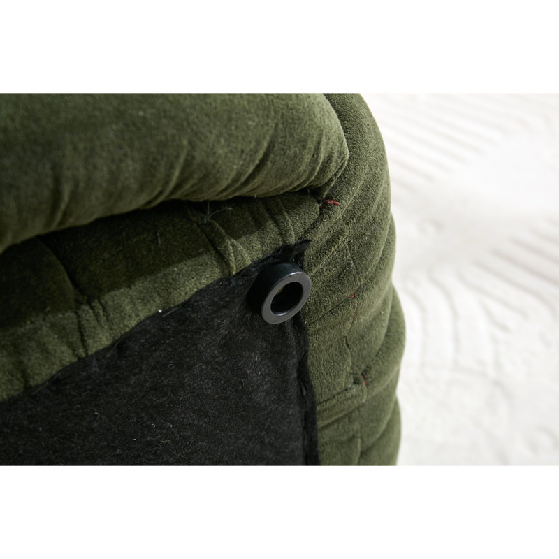 Repose-pieds en tissu Chenille, Vert