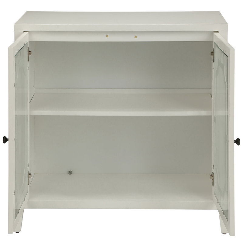 Console avec 2 espaces de rangement - Garde les articles dans des panneaux de verre